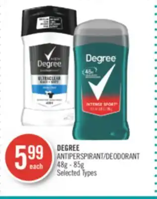 Shoppers Drug Mart Degree antiperspirant/deodorant offer