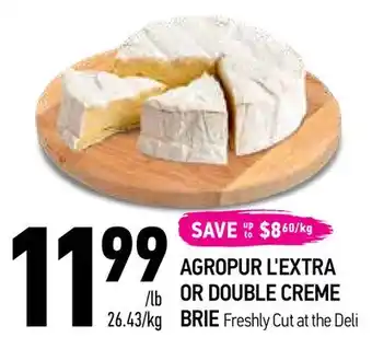 Agropur l'extra or double creme brie