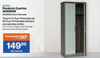Patrick Morin Avignon 2-door wardrobe offer