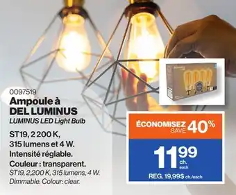 Patrick Morin Luminus led light bulb offer