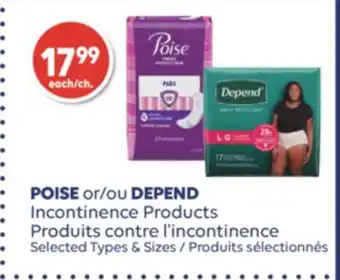 Wellwise by Shoppers Poise ou depend produits contre l'incontinence offer