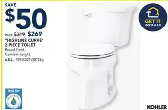RONA Kohler highline curve 2-piece toilet offer