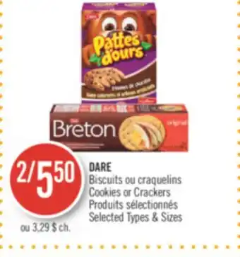 Pharmaprix Dare cookies or crackers offer