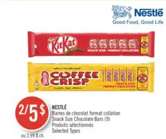 Pharmaprix Nestlé snack size chocolate bars offer