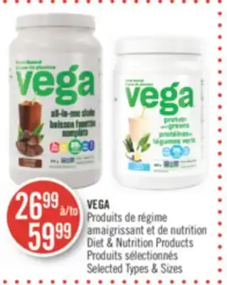 Pharmaprix Vega diet & nutrition products offer