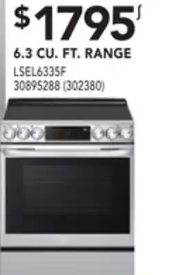 Réno Dépôt Lg 6.3 cu. ft. range offer