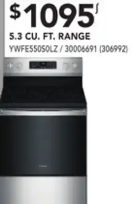 Réno Dépôt Whirlpool 5.3 cu. ft. range offer
