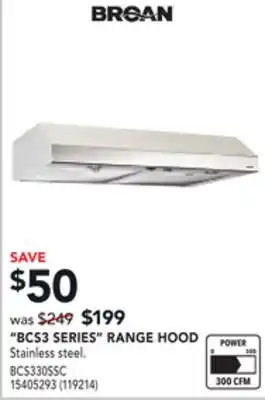 Réno Dépôt Broan bcs3 series range hood offer