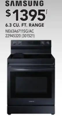 Réno Dépôt Samsung 6.3 cu. ft. range offer