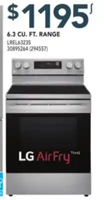 Réno Dépôt Lg 6.3 cu. ft. range offer