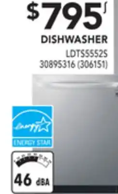 Réno Dépôt Lg dishwasher offer