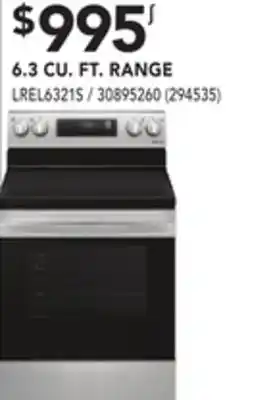 Réno Dépôt Lg 6.3 cu. ft. range offer