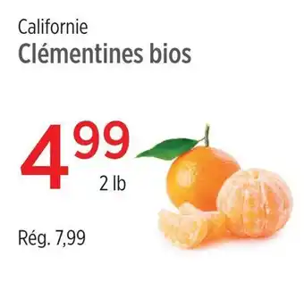 Avril Californie Clémentines bios offer