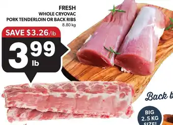 Colemans FRESH WHOLE CRYOVAC PORK TENDERLOIN OR BACK RIBS offer
