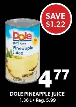 Colemans DOLE PINEAPPLE JUICE 1.36L offer