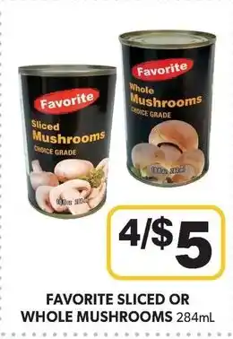 Colemans FAVORITE SLICED OR WHOLE MUSHROOMS 284mL offer