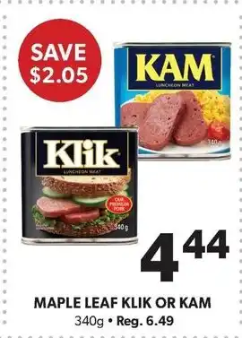 Colemans MAPLE LEAF KLIK OR KAM 340g offer