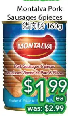 Ample Food Market Montalva pork sausages 6 pieces offer