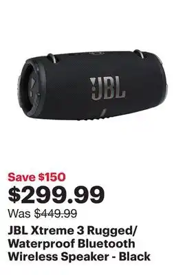 Best Buy Jbl xtreme 3 rugged/waterproof bluetooth wireless speaker - black offer
