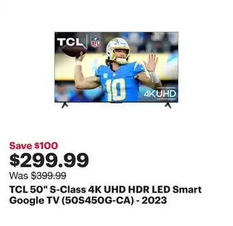 Best Buy Tcl 50 s-class 4k uhd hdr led smart google tv (50s450g-ca) - 2023 offer