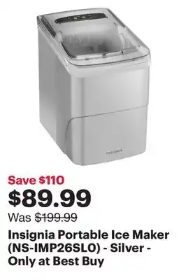 Best Buy Insignia portable ice maker (ns-imp26sl0) - silver - only at best buy offer