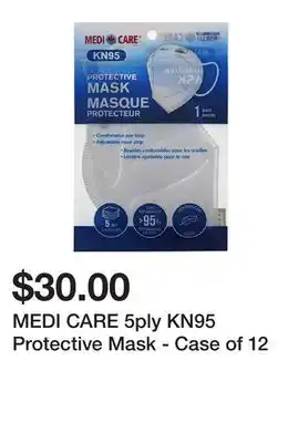 Dollarama Medi care 5ply kn95 protective mask - case of 12 offer