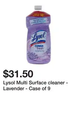 Dollarama Lysol multi surface cleaner - lavender - case of 9 offer