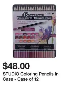 Dollarama Studio coloring pencils in case - case of 12 offer