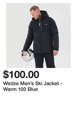 Decathlon Wedze men's ski jacket - warm 100 blue offer