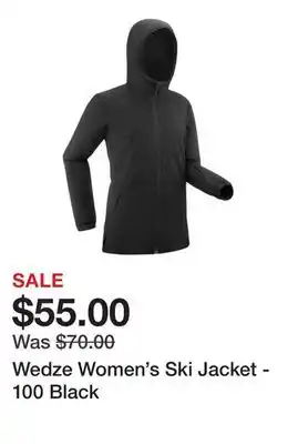 Decathlon Wedze women's ski jacket - 100 black offer