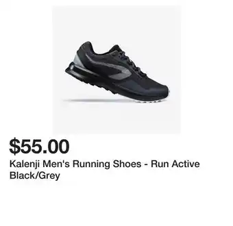 Decathlon Kalenji men's running shoes - run active black/grey offer