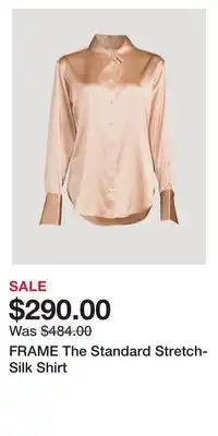 Holt Renfrew Frame the standard stretch-silk shirt offer
