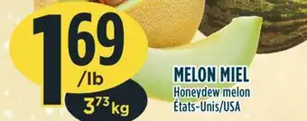 Marché Adonis Melon miel offer