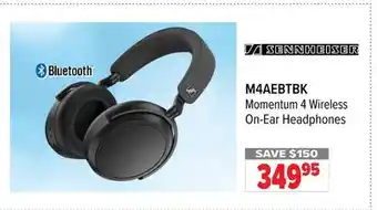 2001 Audio Video Sennheiser momentum 4 wireless on-ear headphones offer