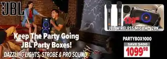 2001 Audio Video Jbl party box 1100w bt audio system offer