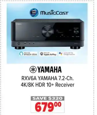 2001 Audio Video Yamaha 7.2-ch. 4k/8k hdr 10+ receiver offer