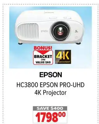 2001 Audio Video Epson pro-uhd 4k projector offer