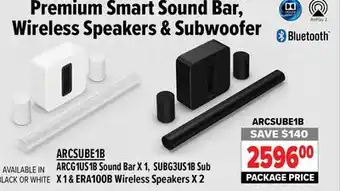 2001 Audio Video Premium smart sound bar, wireless speakers & subwoofer offer