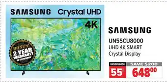 2001 Audio Video Samsung 55 uhd 4k smart crystal display offer