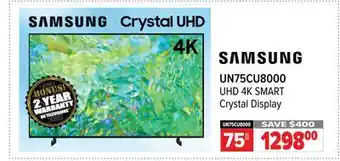 2001 Audio Video Samsung 75 uhd 4k smart crystal display offer