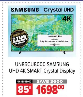 2001 Audio Video Samsung 85 uhd 4k smart crystal display offer