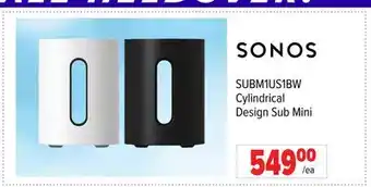 2001 Audio Video Sonos cylindrical design sub mini offer