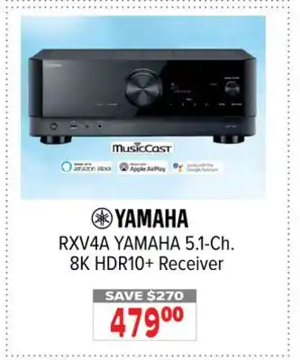 2001 Audio Video Yamaha 5.1-ch. 8k hdr10+ receiver offer