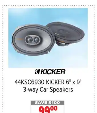 2001 Audio Video Kicker 6 x 9 3-way car speakers offer