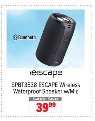 2001 Audio Video Escape wireless waterproof speaker w/mic offer