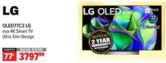 2001 Audio Video Lg 77 evo 4k smart tv ultra slim design offer