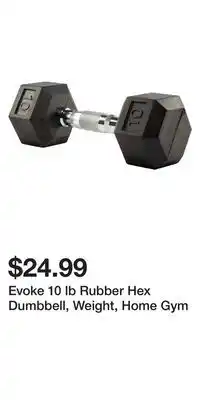 Sport Chek Evoke 10 lb rubber hex dumbbell, weight, home gym offer