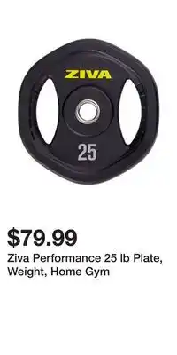 Sport Chek Ziva performance 25 lb plate, weight, home gym offer