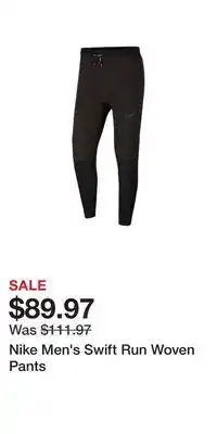 Sport Chek Nike men's swift run woven pants offer