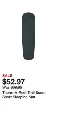 Sport Chek Therm-a-rest trail scout short sleeping mat offer